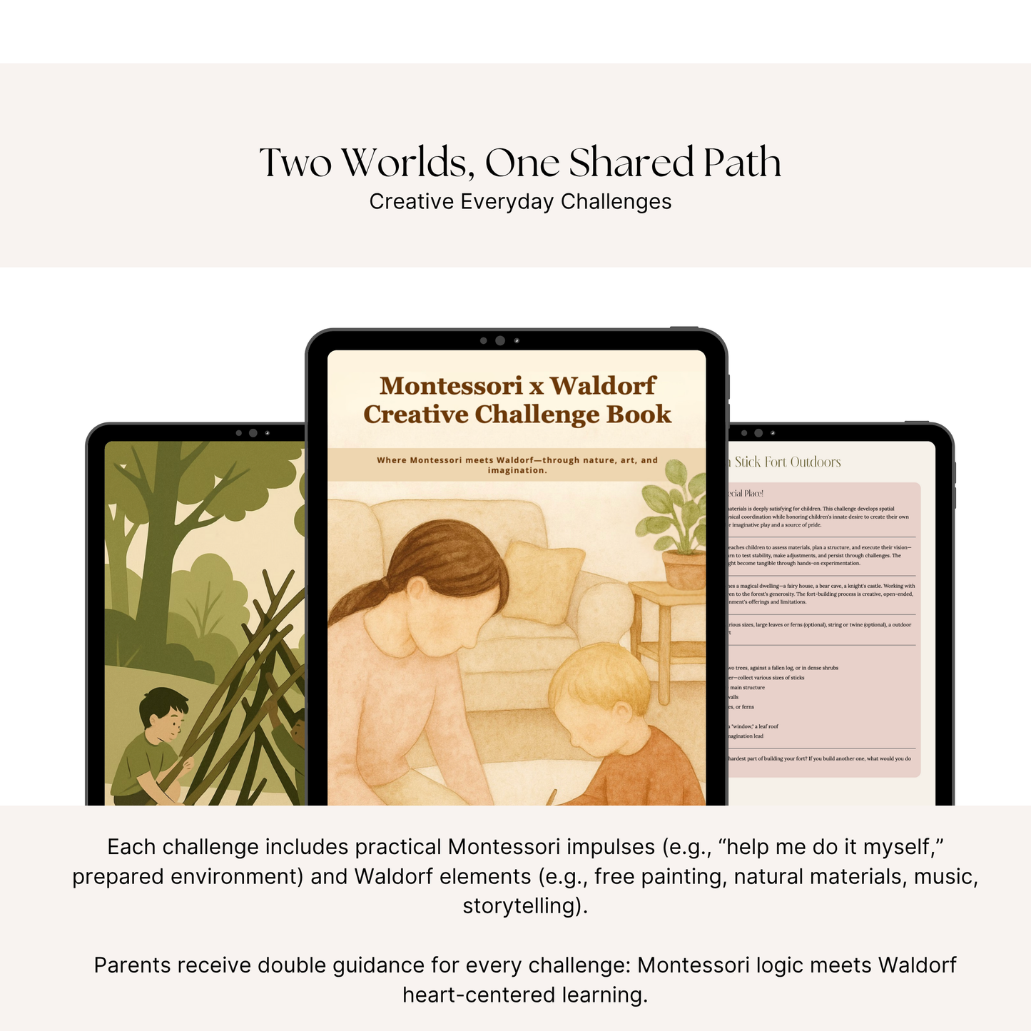 Montessori × Waldorf Creative Challenge Book