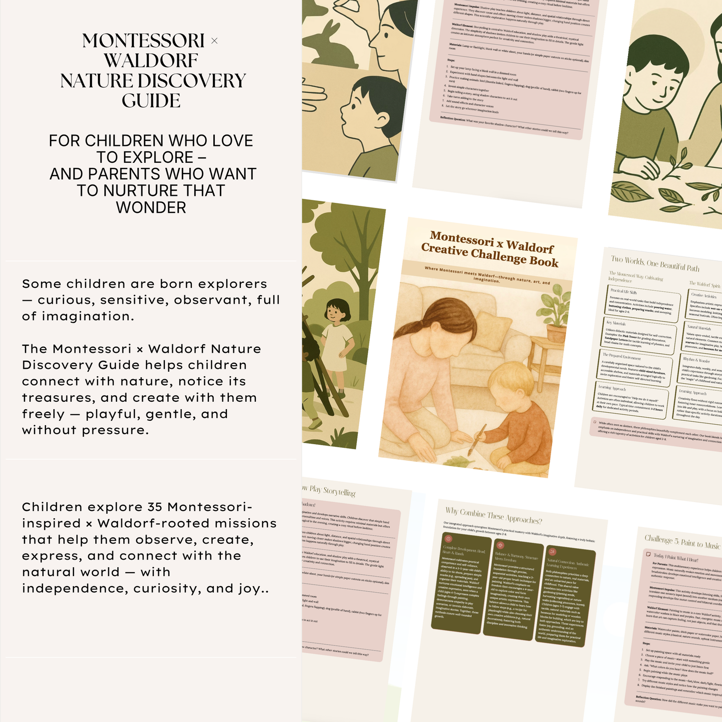 Montessori × Waldorf Creative Challenge Book